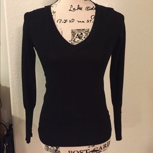 Lightweight, long sleeve black sweater.  Size XS